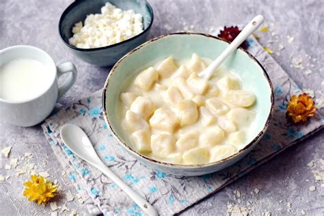 Cheese Dumplings with Vanilla Butter Sauce | AllFreeCopycatRecipes.com