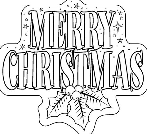 Merry Christmas Kids Coloring Pages