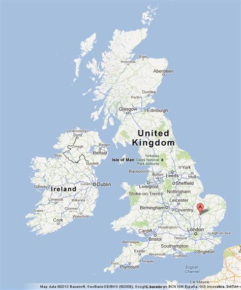 Cambridge on UK Map - World Easy Guides