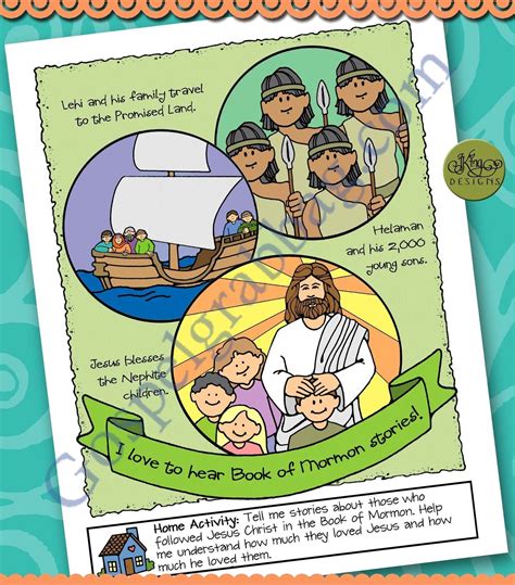 Book of Mormon Stories poster or coloring page