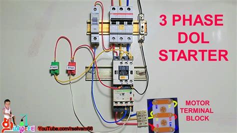 Dol Starter Diagram Three Phase Direct On Line (dol) Wiring