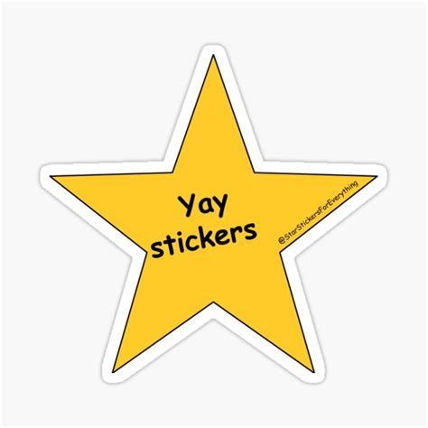 "Yay stickers - StarStickersForEverything" Sticker by Potato-Stampz ...