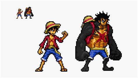 Pixel Art One Piece Luffy, HD Png Download - kindpng