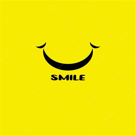 Premium Vector | Design vector smile logo in yellow background