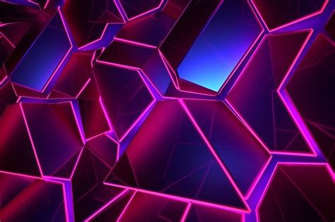 Premium AI Image | Sleek Modern Geometric Glowing Shapes Outline Background