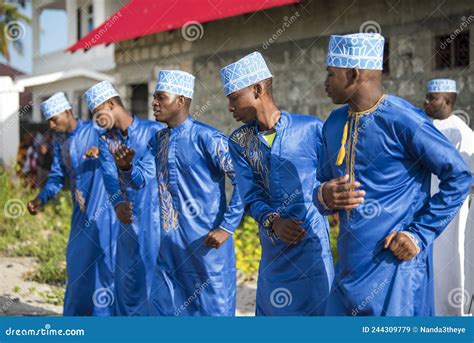 Musical Dance Performance Local People of Zanzibar Island. Editorial Stock Image - Image of arab ...