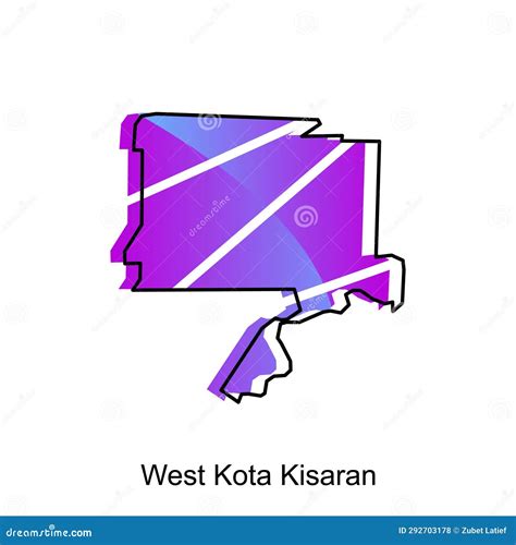 West Kota KIsaran City Map of North Sumatra Province National Borders ...