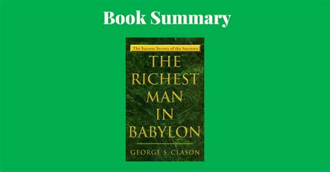 The Richest Man in Babylon Book Summary, Review, Notes