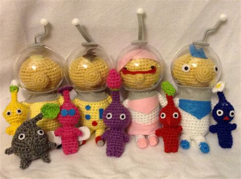 Pikmin Plush Set of Four Crochet Amigurumi