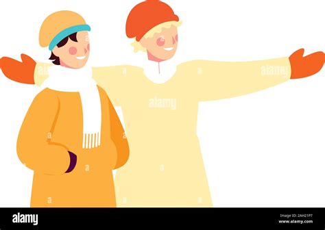 men with winter clothes on white background vector illustration design Stock Vector Image & Art ...