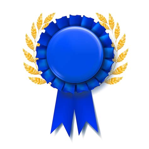 Premium Vector | Blue award ribbon