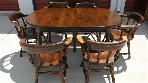 Vintage Ethan Allen Old Tavern Pine Dining Table and Chairs #EthanAllen ...