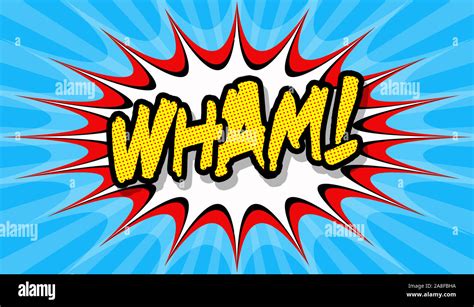 Wham pop art poster, comic book writing or sign Stock Photo - Alamy