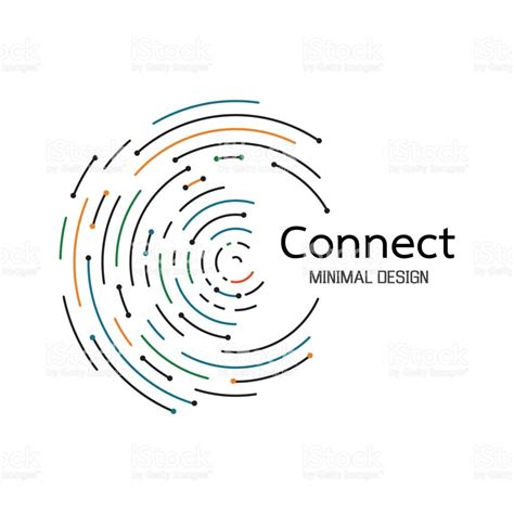 Abstract network connection. icon logo design. Vector Illustration ...