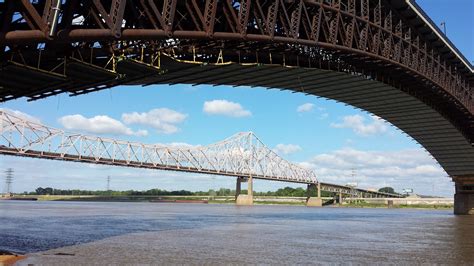 Bridges, Mississippi River at St. Louis Mississippi River, Bridges, St Louis