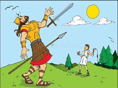 Cartoon of Goliath defeated by. David. Bible story , #Aff, #defeated, #Goliath, #Cartoon, #story ...