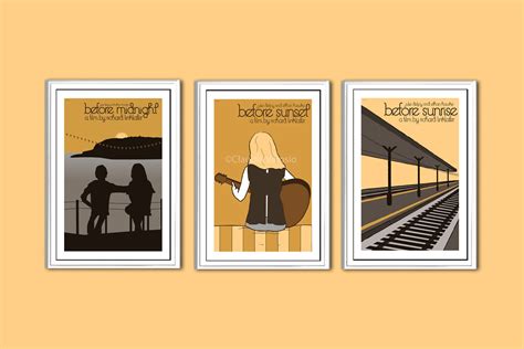 Poster Set of 3 Before Sunrise Trilogy in Various Sizes Movie - Etsy