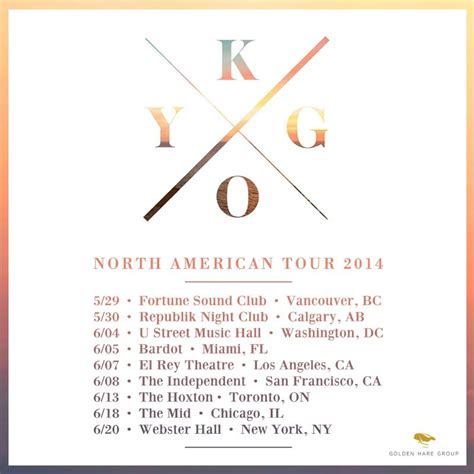 Kygo North American Tour Dates | JNTM | Just Noise To Me · Just Noise To Me