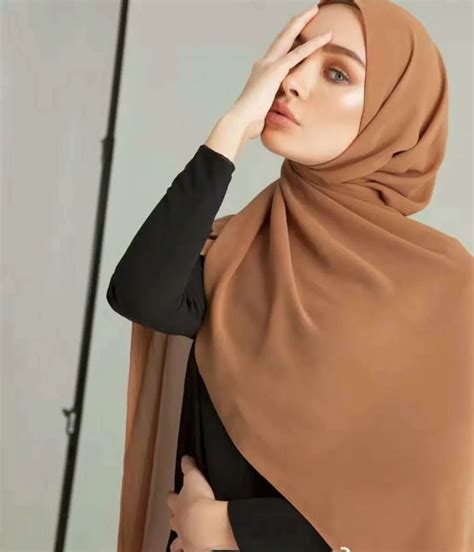 2018 Women Scarf Muslim Hijab Scarf Chiffon Hijab Plain Silk Shawl ...