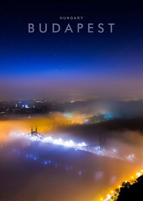 'Budapest night view' Poster, picture, metal print, paint by Ez Photography | Displate