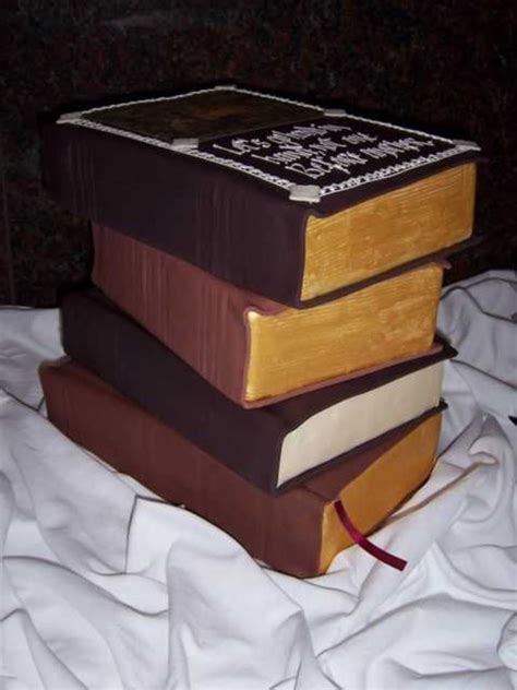 Book Stack Side View - CakeCentral.com