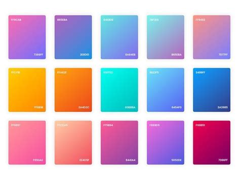 Adobe XD gradient examples. #color #colorpalette #colorinspiration #inspiration ... | Gradient ...