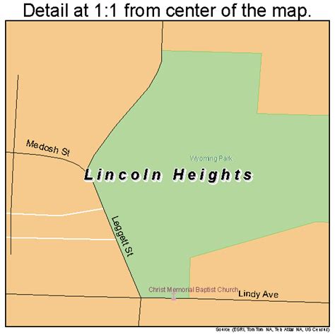 Lincoln Heights Ohio Street Map 3943722