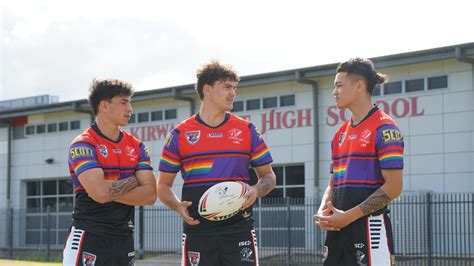 Kirwan State High School Bears wears purple in Aaron Payne Cup game against Mackay State High ...