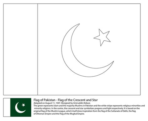 Flag of Pakistan coloring page | Free Printable Coloring Pages