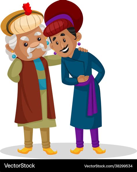 Birbal cartoon character Royalty Free Vector Image