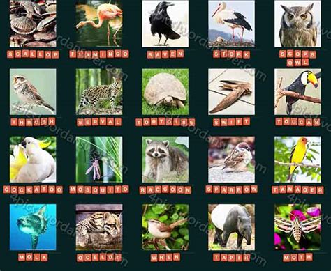 Guess Animal 2015 Level 121 - 140 Answers | 4 Pics 1 Word Daily Puzzle Answers