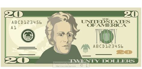 Cliparts $20 Bill - United States Twenty-dollar Bill - Free - Clip Art ...