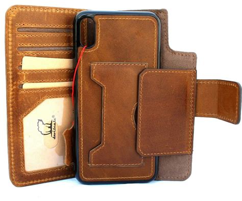 Genuine Real Tanned Leather Case for Apple iPhone XS MAX cover wallet – DAVISCASE