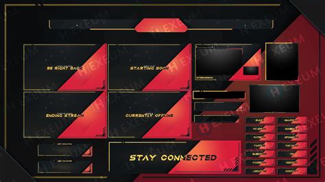 Free Red Twitch Overlays Ultimate Collection