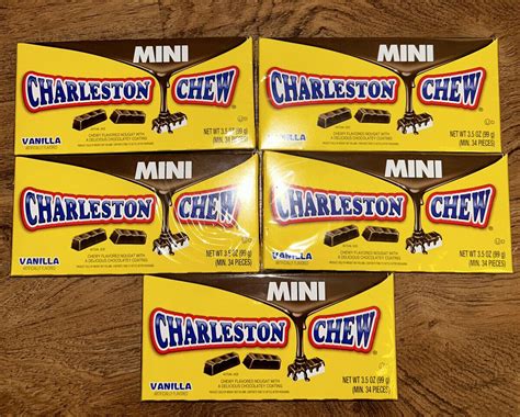 5 Boxes Charleston Chew Mini Vanilla Flavored, 3.5oz Each Box | eBay