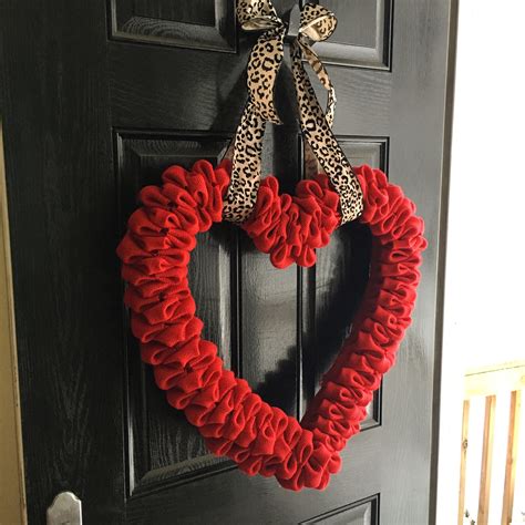 Pinterest Project! Valentine’s Burlap Heart Wreath DIY