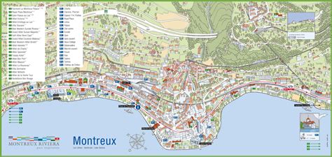 Montreux tourist map - Ontheworldmap.com