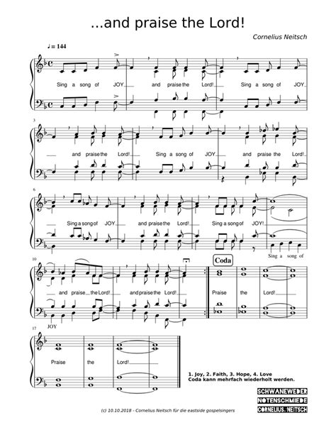 ...and praise the Lord! Sheet music for Piano (Solo) | Musescore.com