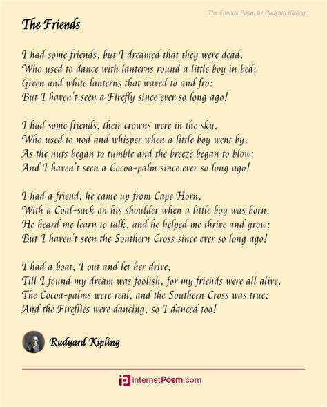 The Friends Poem by Rudyard Kipling