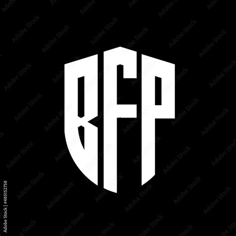 BFP letter logo design. BFP modern letter logo with black background ...