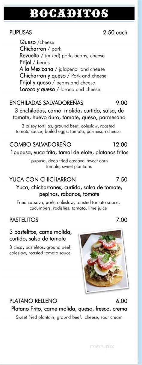 Menu of El Bocado in Philadelphia, PA 19147