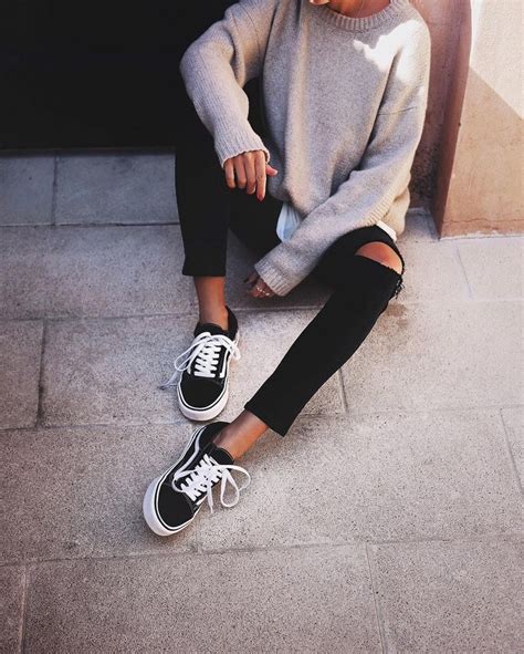 fashion, vans, and style image Vans Old School Outfit, Vans Outfit Girls, Old Skool Outfit, Vans ...