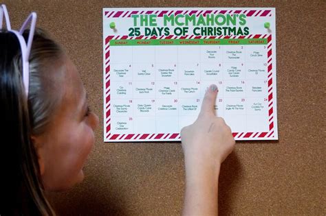 25 Days of Christmas Activity Calendar EDITABLE INSTANT - Etsy