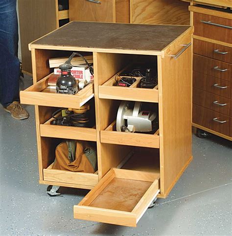 rolling cart | Tool storage cabinets, Woodworking shop, Woodworking