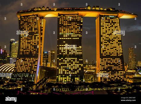 Marina Bay Sands at night in Singapore, Asia Stock Photo - Alamy