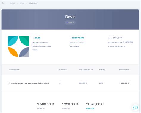 Logiciel devis factures - Gestion facturation et dépenses - Silex