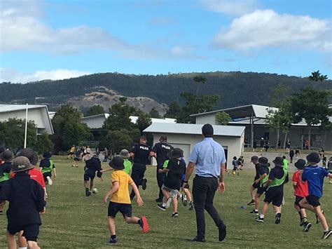 Today a friendly game of touch football was played with a number of ...