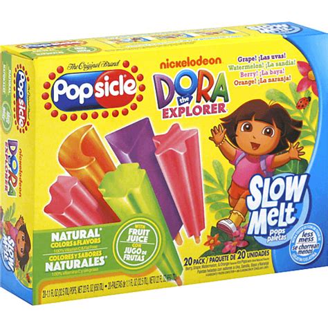 Popsicle Ice Pops, Slow Melt, Nickelodeon Dora the Explorer, Assorted ...