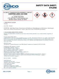 SAFETY DATA SHEET: XYLENE / safety-data-sheet-xylene.pdf / PDF4PRO