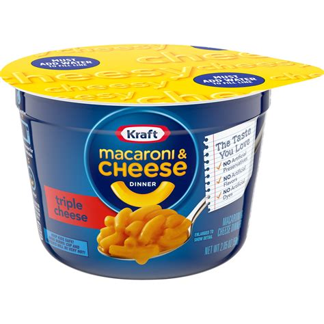 Kraft Easy Mac Triple Cheese Macaroni and Cheese, 2.05 oz Cup - Walmart.com - Walmart.com